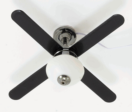 Ceiling Fan, Black, 1 Light